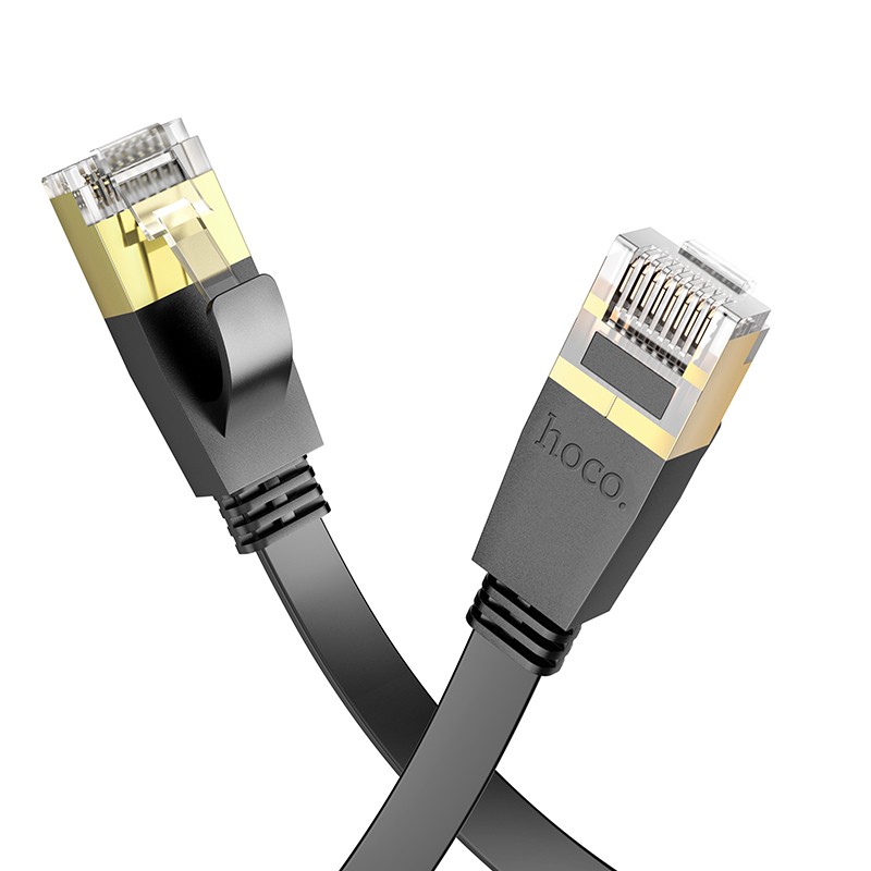 Φωτογραφία προϊόντος: 2ADD149A-D3CC-EF11-9A7B-C174DFB988E4 Καλώδιο Δικτύου Hoco US07 General Pure Copper Cat 6 UTP Πλακέ Καλώδιο 1Gbps 5m Μαύρο