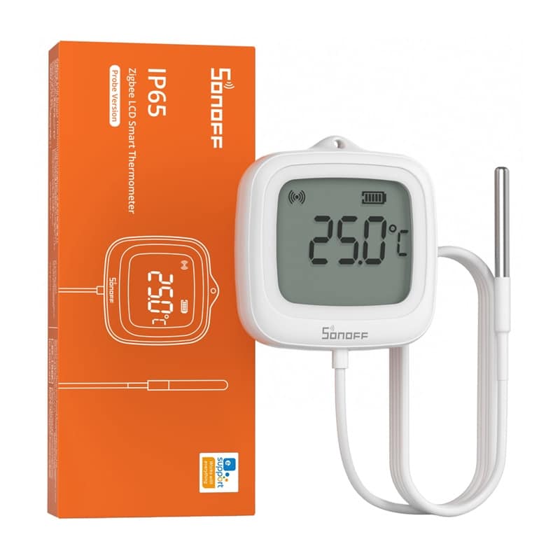 Φωτογραφία προϊόντος: Smart Temperature Sensor ZigBee LCD Sonoff SNZB-02LD (with probe)