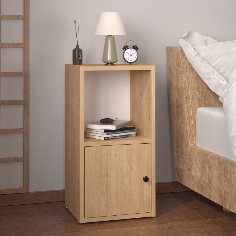 Φωτογραφία προϊόντος: Κομοδίνο Vito Megapap χρώμα sapphire oak 34x30x66,4εκ.