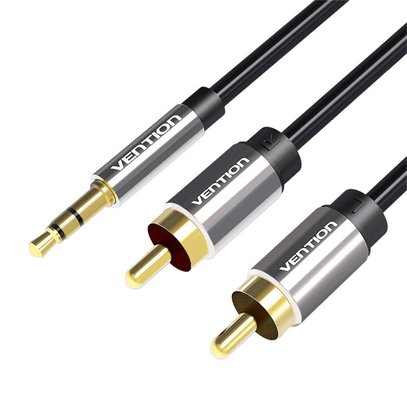 Φωτογραφία προϊόντος: Cable Audio 2xRCA to 3.5mm Vention BCFBD 0.5m (black)