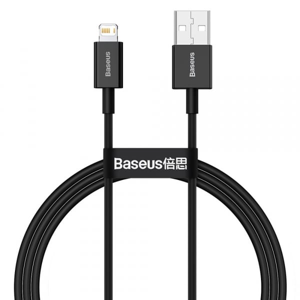 Φωτογραφία προϊόντος: Baseus Lightning Superior Series cable, Fast Charging, Data 2.4A, 1m Black (CALYS-A01)