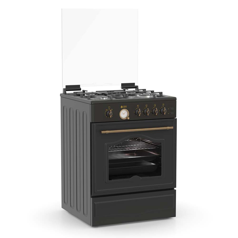 Φωτογραφία προϊόντος: Thermogatz Κουζίνα αερίου TGS 4222 RUSTIC ANTH MULTIGAS | φούρνος αερίου με αέρα | γκριλ αερίου | 4 εστίες αερίου