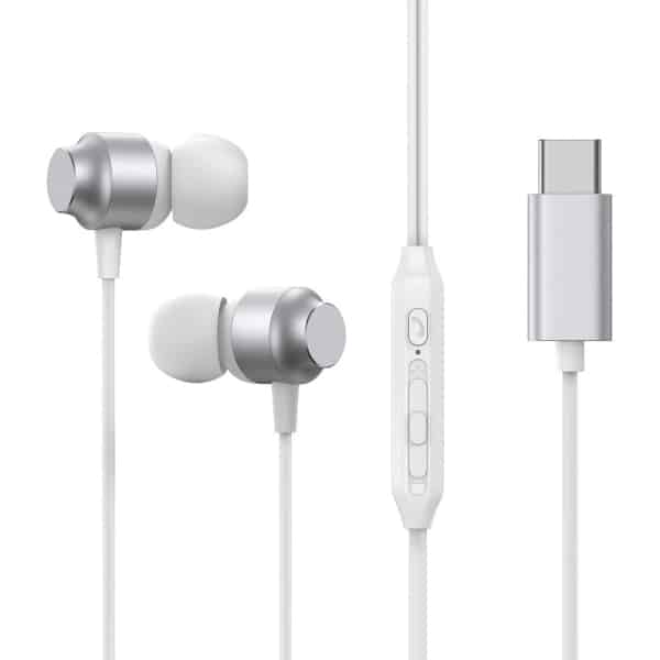 Φωτογραφία προϊόντος: Joyroom Earphone Wired In-Ear Headphones with Remote and Microphone, Type-C USB, Silver EU (JR-EC06)