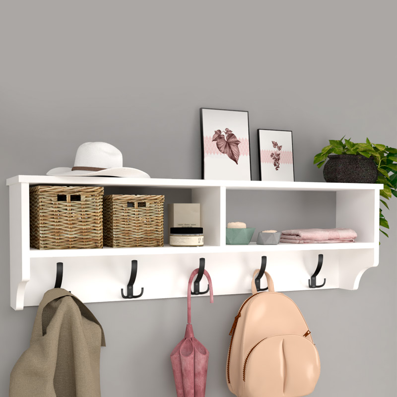 Φωτογραφία προϊόντος: Κρεμάστρα τοίχου Ottila Megapap χρώμα λευκό 120x22x37εκ.