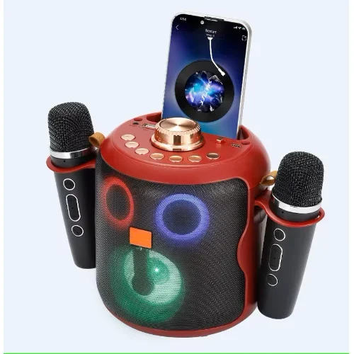 Φωτογραφία προϊόντος: OEM Ασύρματο Ηχείο Bluetooth V5.3 με Φωτισμό LED RGB & 2 Μικρόφωνα Karaoke Andowl Q-YX2560 – Κόκκινο