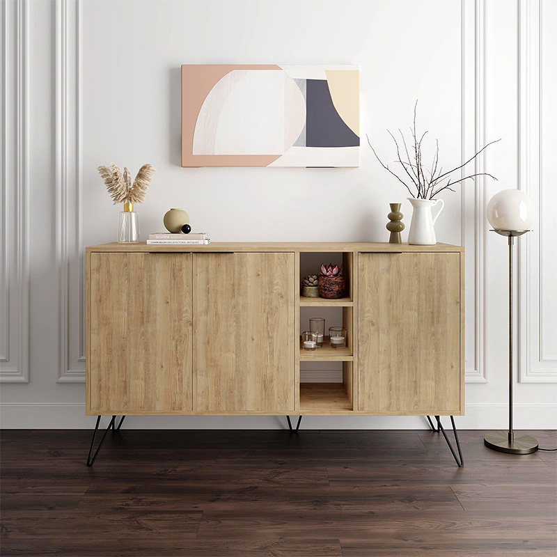 Φωτογραφία προϊόντος: Μπουφές Clara Megapap χρώμα sapphire oak 142x35,6x83εκ.