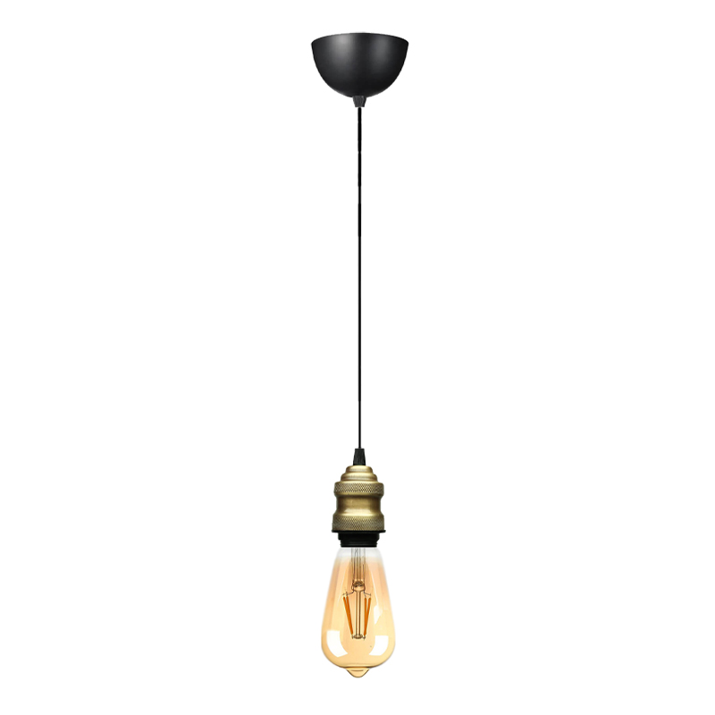 Φωτογραφία προϊόντος: Φωτιστικό οροφής Rustic Megapap E27 μεταλλικό μονόφωτο χρώμα retro antique 100-120εκ.