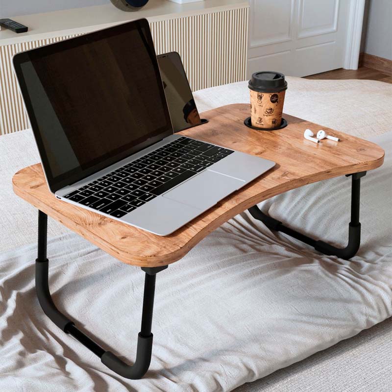 Φωτογραφία προϊόντος: Τραπεζάκι laptop Sedon Megapap χρώμα pine oak 59,2x39,2x26,2εκ.