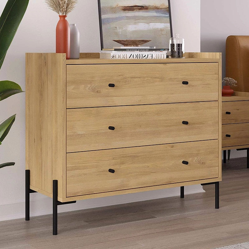 Φωτογραφία προϊόντος: Συρταριέρα Malta Megapap χρώμα sapphire oak 94x40x80,1εκ.