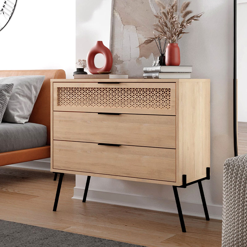 Φωτογραφία προϊόντος: Συρταριέρα Naive Megapap χρώμα sapphire oak 93,1x40x83,1εκ.