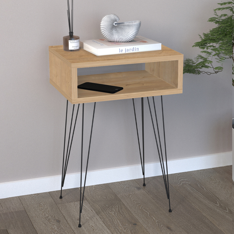 Φωτογραφία προϊόντος: Κομοδίνο Scott Megapap χρώμα sapphire oak 40x30x60εκ.