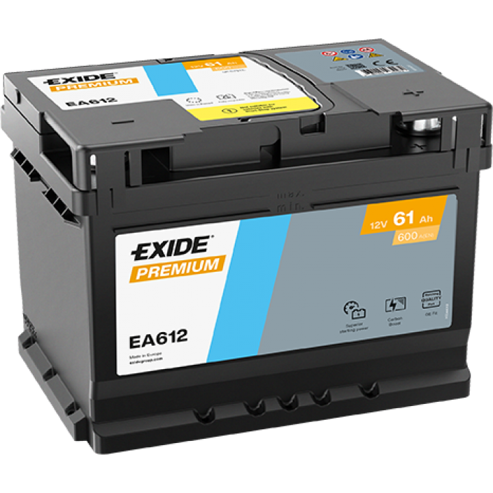 Φωτογραφία προϊόντος: EXIDE EUROPE Exide Premium EA612 12V 61Ah