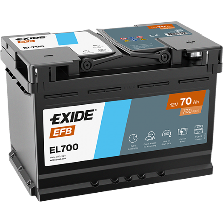 Φωτογραφία προϊόντος: EXIDE EUROPE Exide EL700 12V 70Ah