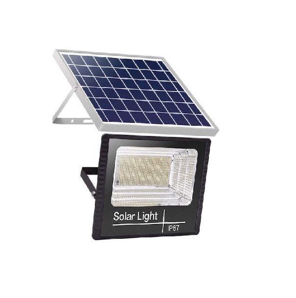Φωτογραφία προϊόντος: OEM Flippy LED Projector/Solar Outdoor Lamp, 20 cm x 25 cm, IP67 Water Resistant, with Solar Panel, 220 SMD LEDs, 100W, Light Sensor, Timer, with Remote Control, 2 Lighting Modes, Moun