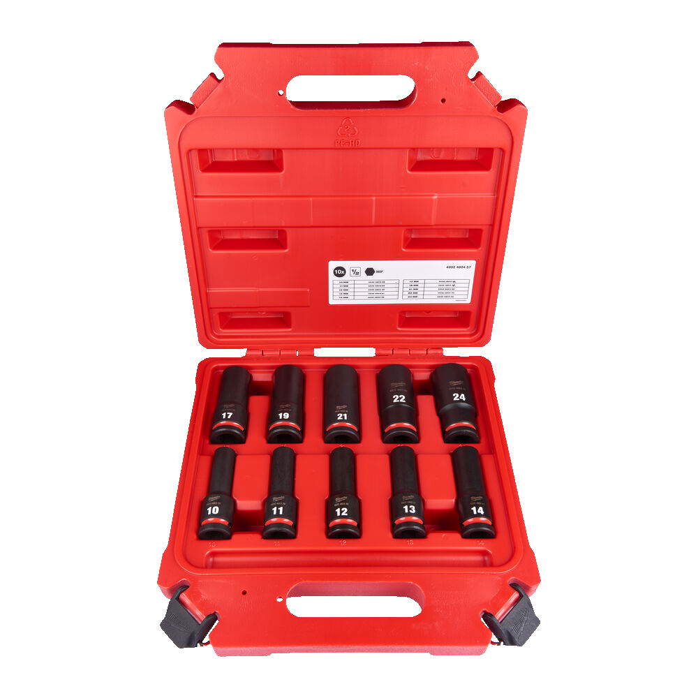 Φωτογραφία προϊόντος: ½" SHOCKWAVE™ SET ΜΑΚΡΙΑ ΚΑΡΥΔΑΚΙΑ ΚΡΟΥΣΗΣ 10 ΤΕΜ MILWAUKEE 4932480457