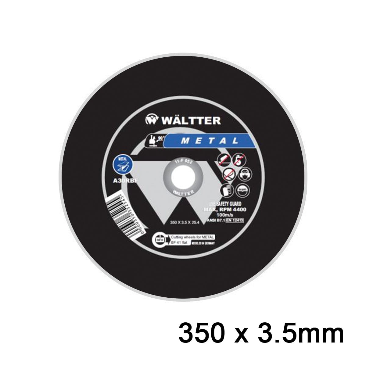 Φωτογραφία προϊόντος: Δίσκοι Κοπής Metal WALTTER 350x3.5mm | WÄLTTER | 3503525