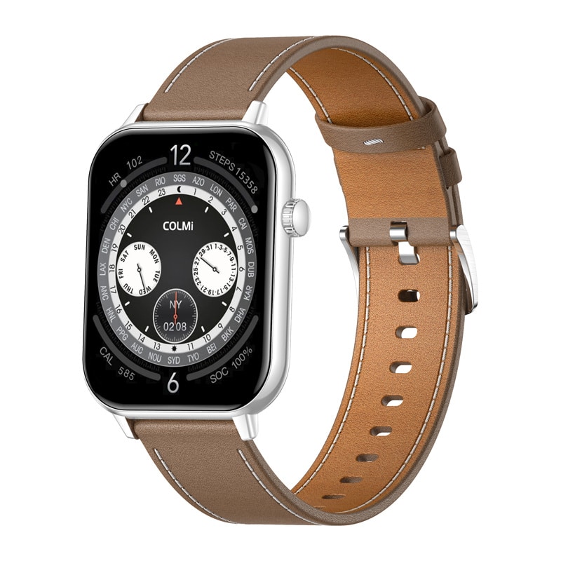 Φωτογραφία προϊόντος: COLMI C28 Smartwatch Silver + brown leather