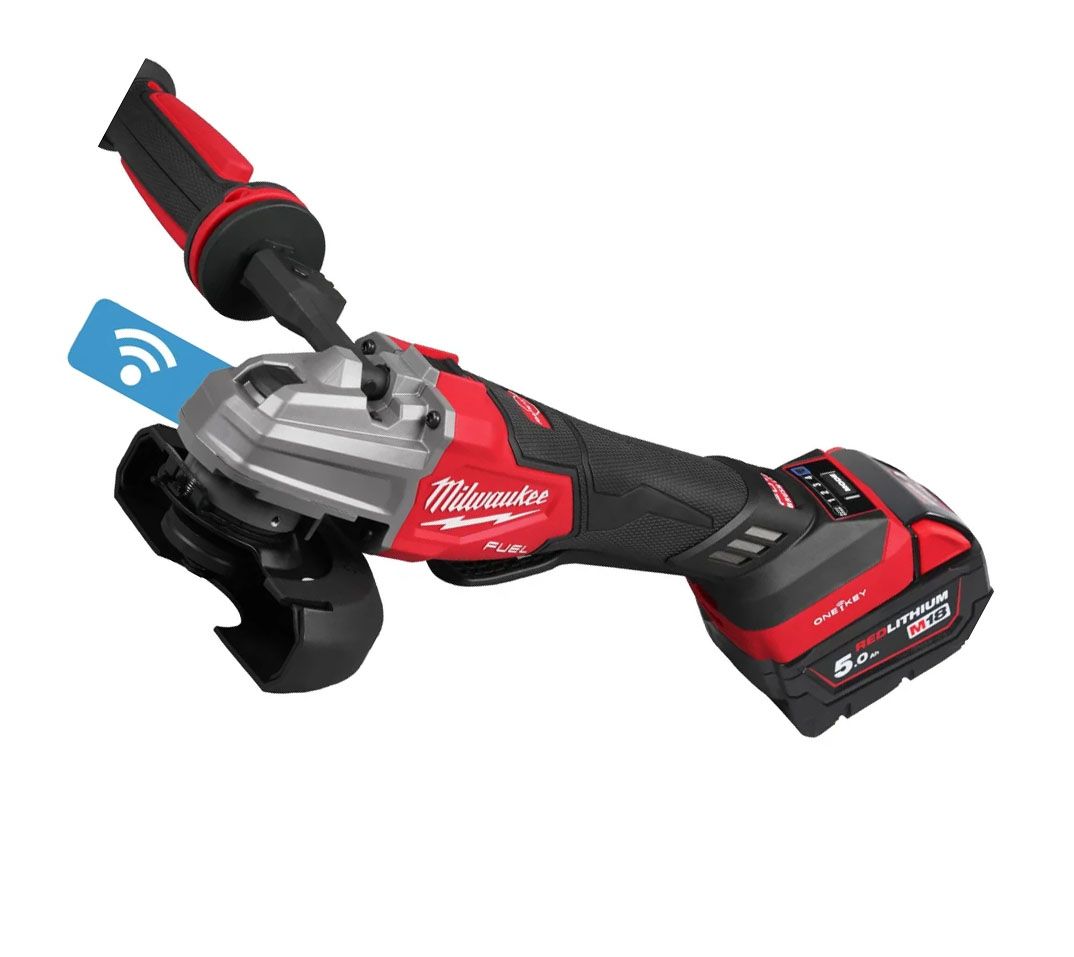 Φωτογραφία προϊόντος: M18 FUEL™ ONE-KEY™ FSAGSVO125X-502X ΓΩΝΙΑΚΟΣ ΤΡΟΧΟΣ 125 ΜΜ ΑΣΦΑΛΕΙΑΣ ΜΕ ΔΙΑΚΟΠΤΗ ΚΑΙ ΣΤΗ ΛΑΒΗ ΜΕ ΜΕΤΑΒΛΗΤΗ ΤΑΧΥΤΗΤΑ | Milwaukee 4058546484248