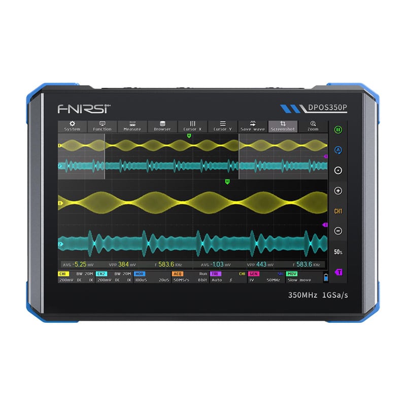 Φωτογραφία προϊόντος: FNIRSI Digital Oscilloscope 4-IN-1 DPOS350P