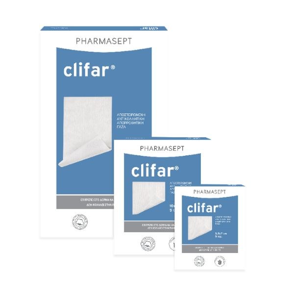 Φωτογραφία προϊόντος: Pharmasept Clifar Γάζες 5 cm x 7.5 cm 5 τμχ