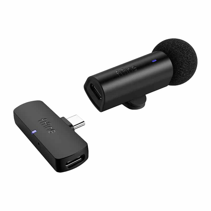 Φωτογραφία προϊόντος: Fifine Wireless lavalier microphone M6, USB-C (black)