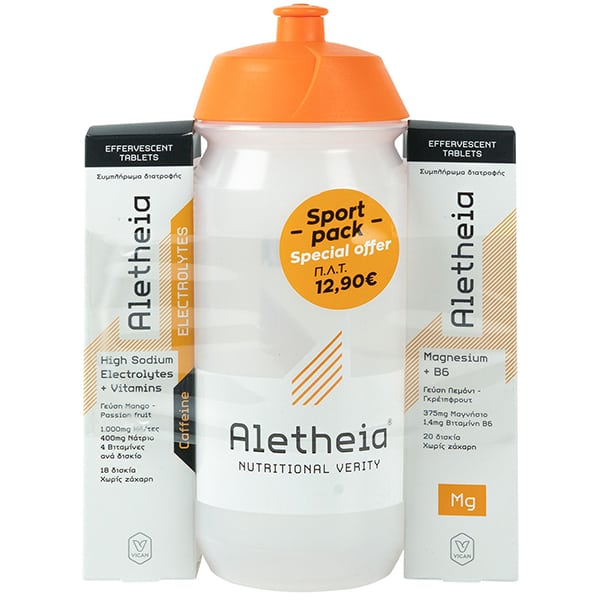 Φωτογραφία προϊόντος: Vican Promo Aletheia High Sodium Electrolytes + Vitamins + Caffeine 18tabs & Magnesium + Vitamin B6 20tabs & Δώρο Sport Bottle 500ml 1τμχ