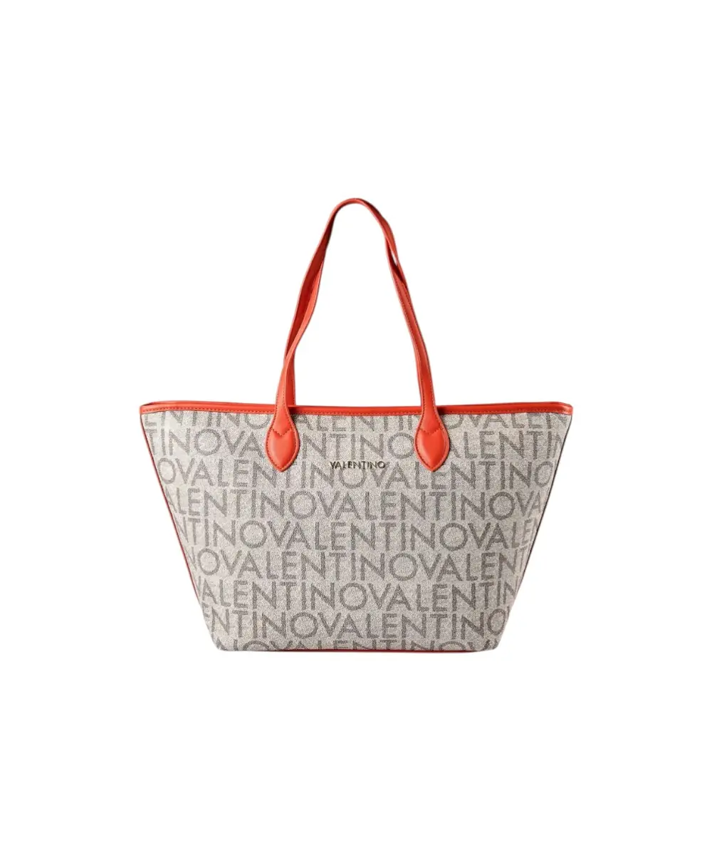 Φωτογραφία προϊόντος: Valentino Bags - Γυναικεία Τσάντα Ώμου Logo Tote Bag VBSA1F02-466 Μπεζ/Πορτοκαλί