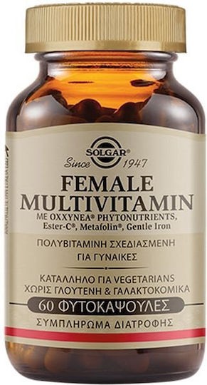 Φωτογραφία προϊόντος: Solgar Female Multivitamin Πολυβιταμίνη Σχεδιασμένη Για Γυναίκες 60 Φυτοκάψουλες
