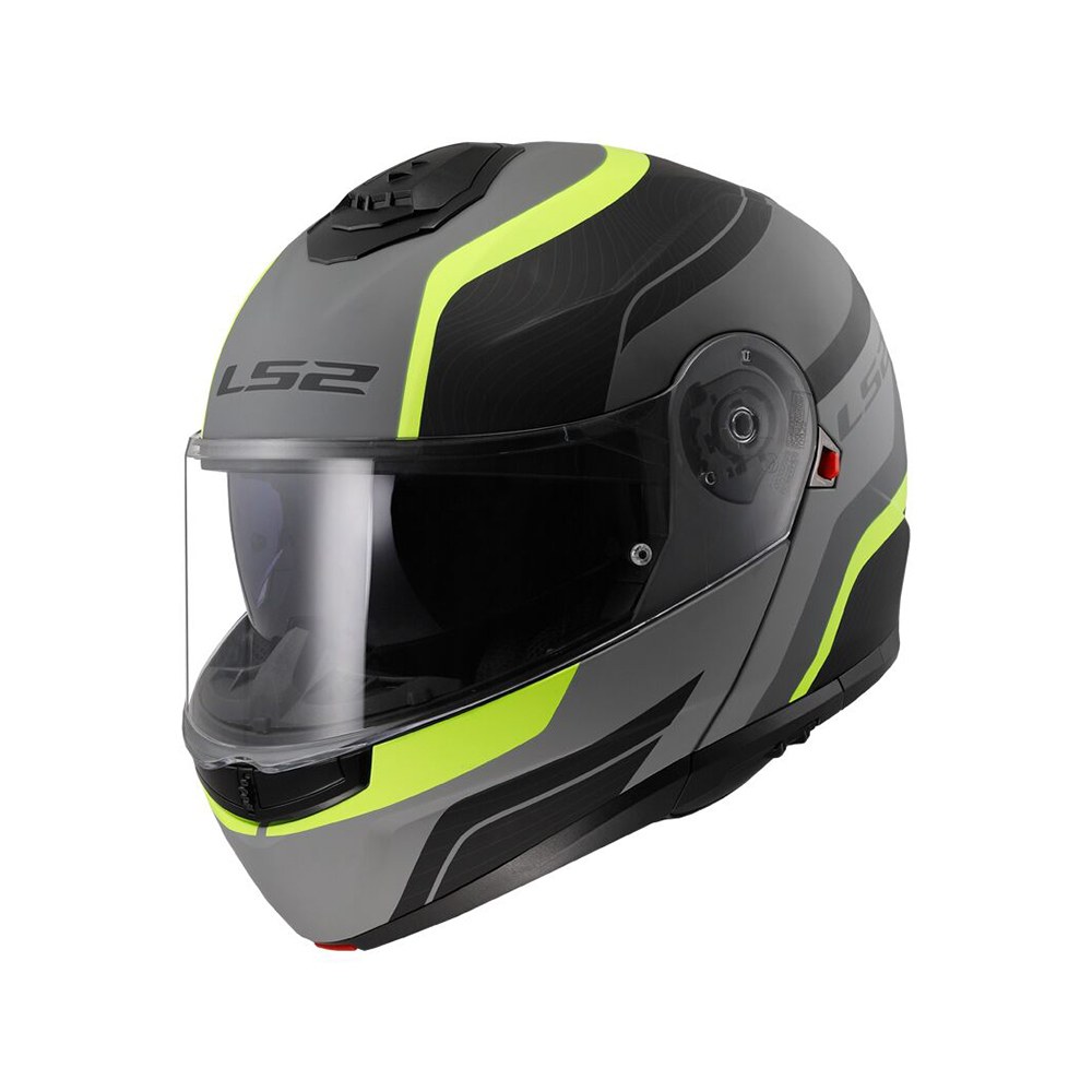 Φωτογραφία προϊόντος: Κράνος Flip-Up LS2 Strobe II FF908 Monza Matt Black Hi-Vis Yellow ECE 22.06