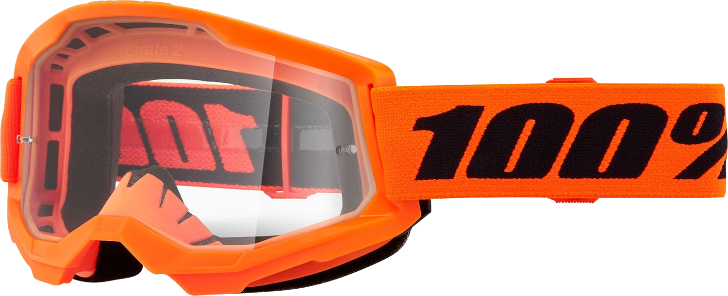 Φωτογραφία προϊόντος: 100% Strata 2 MX Μάσκα Neon Orange με Clear Lens