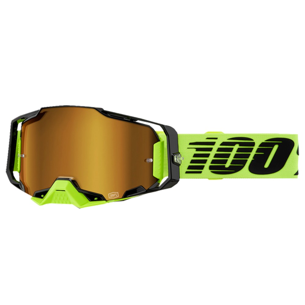 Φωτογραφία προϊόντος: Μάσκα MX 100% ARMEGA Neon Yellow Mirror Gold Lens