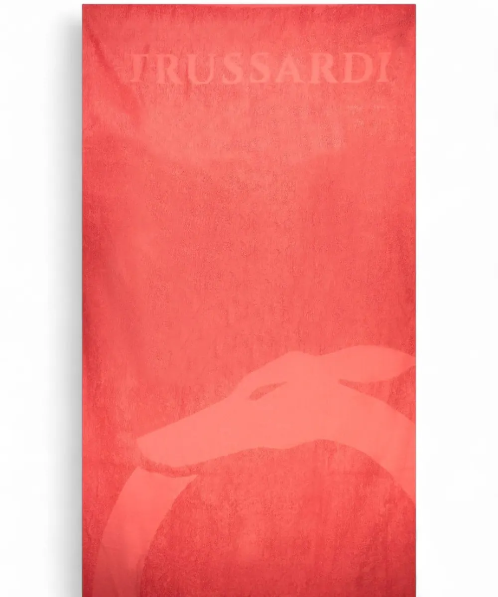 Φωτογραφία προϊόντος: Trussardi Jeans - Πετσέτα Θαλάσσης Βαμβακερή σε Κόκκινο Χρώμα (88x170εκ.) TRU2MTW01-11RED