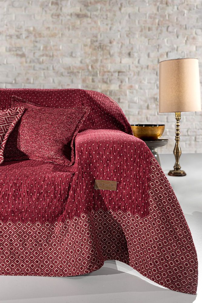 Φωτογραφία προϊόντος: GUY LAROCHE Ριχτάρι Καναπέ Chenille Libra Burgundy