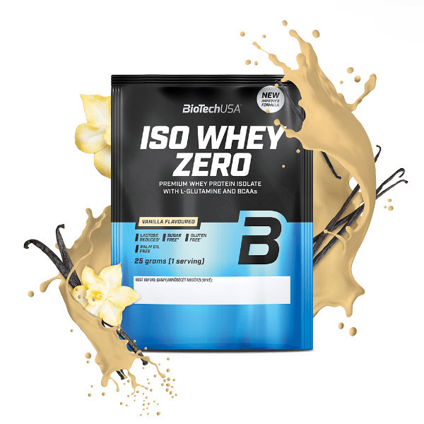 Φωτογραφία προϊόντος: BiotechUSA Biotech USA Iso Whey Zero Lactose Redused Πρωτεΐνη Ορού Γάλακτος Χωρίς Γλουτένη με Γεύση Βανίλια 25gr