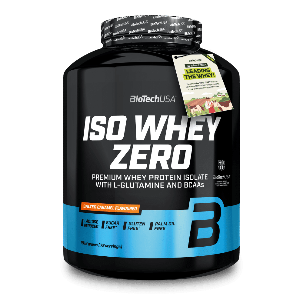 Φωτογραφία προϊόντος: BiotechUSA Biotech USA Iso Whey Zero Lactose Redused Βιολογική Πρωτεΐνη Ορού Γάλακτος Χωρίς Γλουτένη με Γεύση Salted Caramel 1.816kg