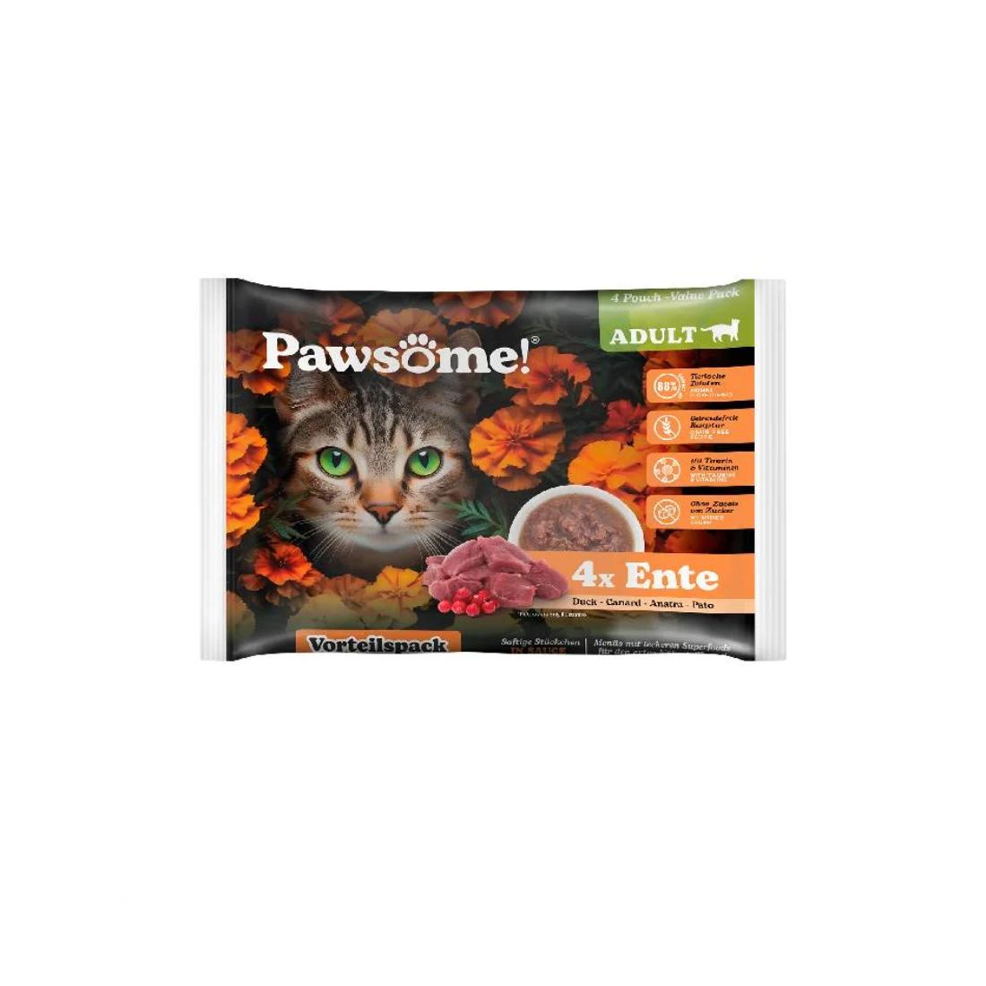 Φωτογραφία προϊόντος: Pawsome Adult Πάπια 85gr FlowPack (4Τεμ)