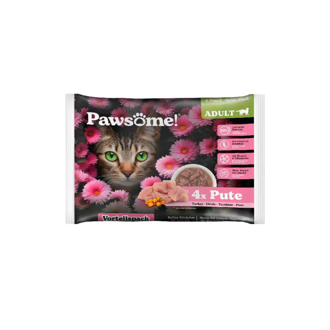 Φωτογραφία προϊόντος: Pawsome Adult Γαλοπούλα 85gr FlowPack (4 Τεμ)