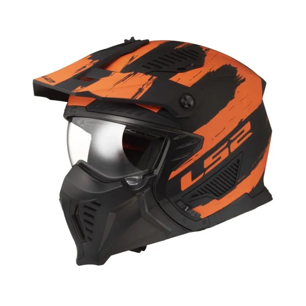 Φωτογραφία προϊόντος: Κράνος Modular Drifter OF606 Mud Matt Black/Orange ECE 22.06 | LS2