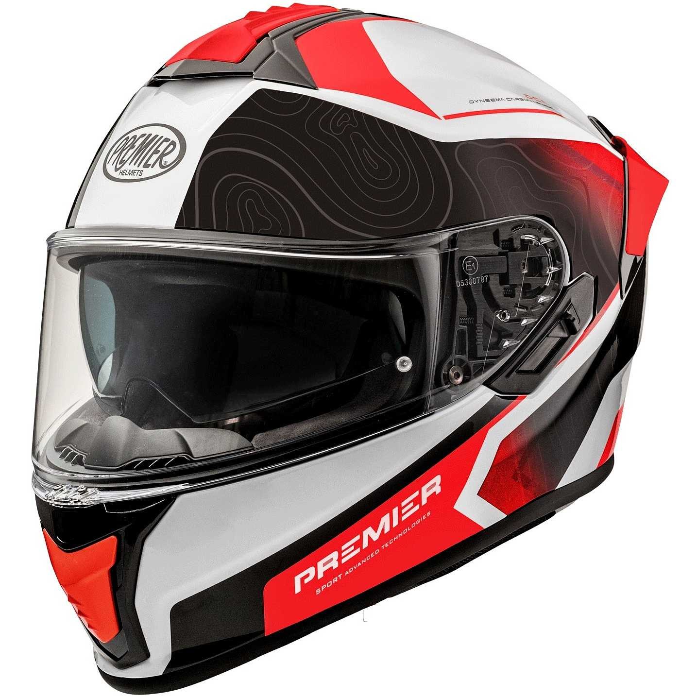 Φωτογραφία προϊόντος: Κράνος Full Face Evoluzione DK2BM Red/Black/White ECE 22.06 | Premier