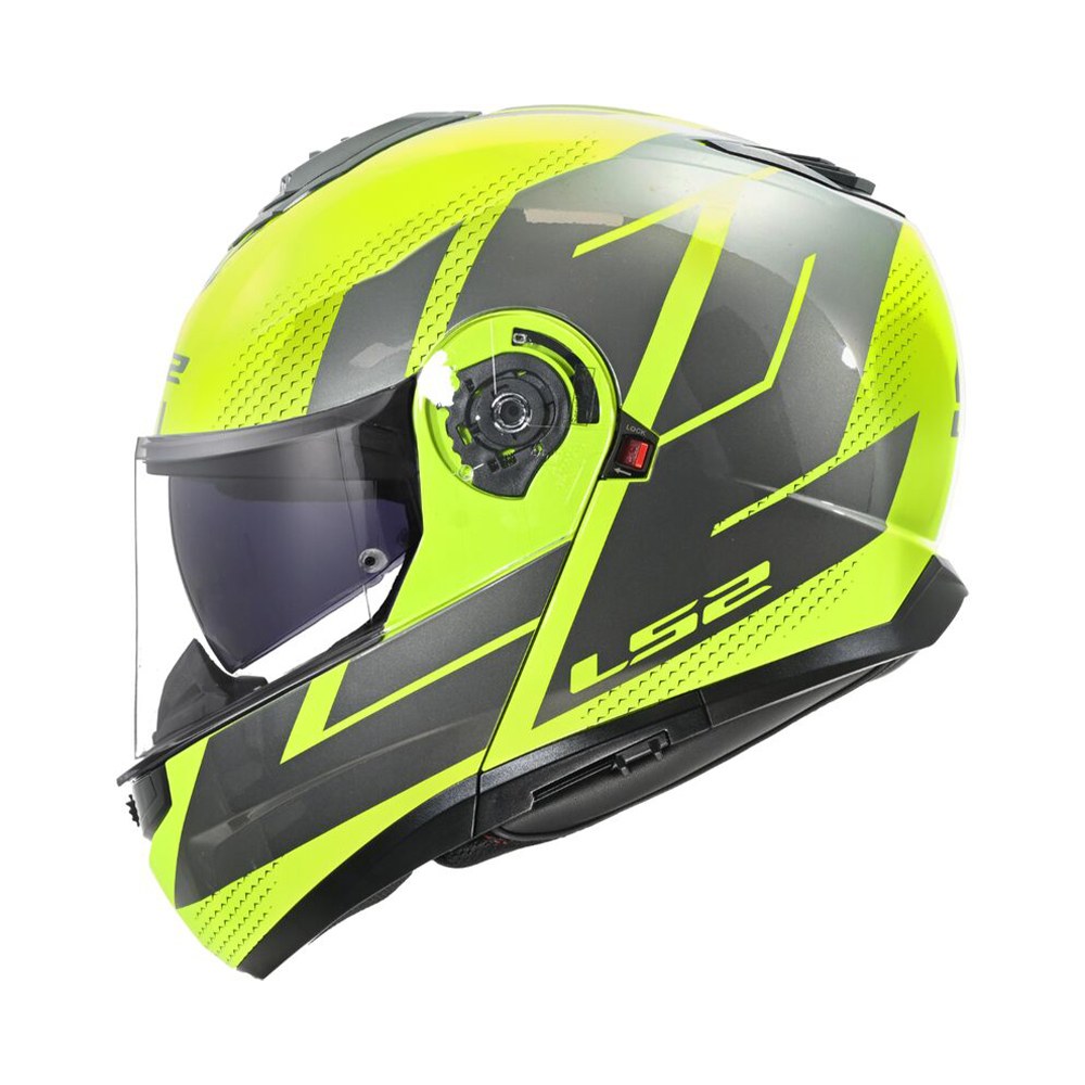Φωτογραφία προϊόντος: Κράνος Flip-Up LS2 Strobe II FF908 Code H-Vis Yellow Grey