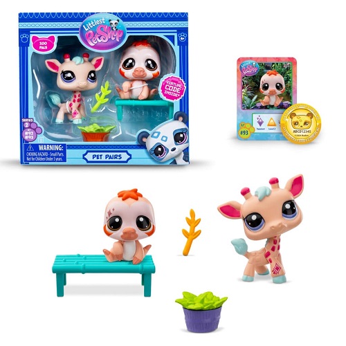 Φωτογραφία προϊόντος: Littlest Pet Shop Gen 7 Series 2 Pet Pairs - Giraffe #92 and Sloth #93