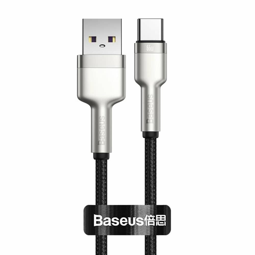 Φωτογραφία προϊόντος: Baseus Cafule Braided USB 2.0 Cable USB-C (αρσ.) σε USB-A (αρσ.) Μαύρο 0,25m (CAKF000001) 145679