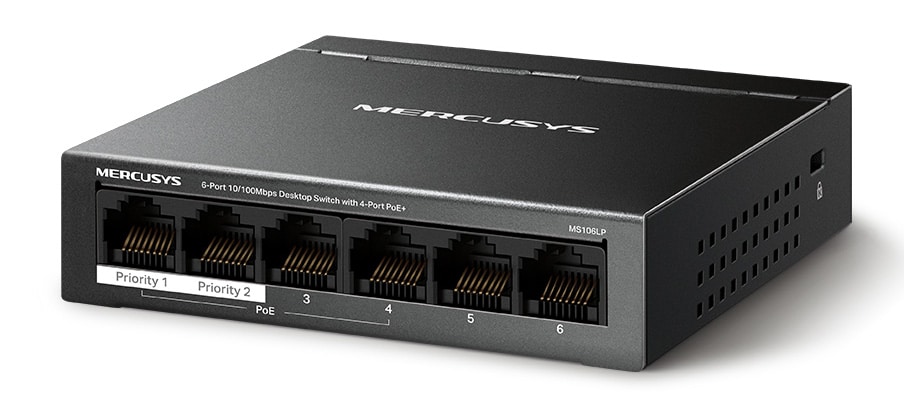 Φωτογραφία προϊόντος: Mercusys MS106LP v1 Unmanaged L2 PoE+ Switch με 6 Θύρες Ethernet (MPN: 149535)