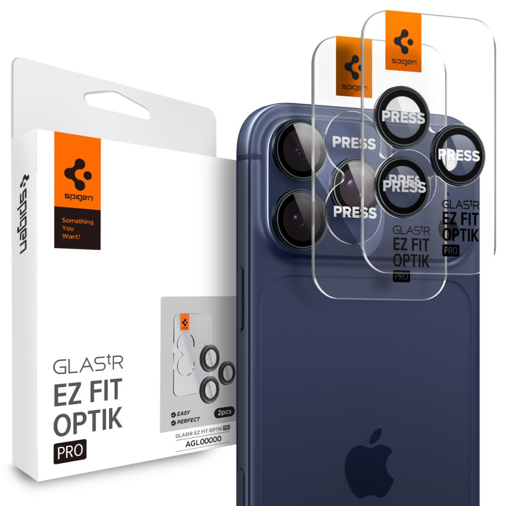 Φωτογραφία προϊόντος: Spigen Optik TR Ez Fit (2 Pack) Προστασία Κάμερας Tempered Glass για το iPhone 15 Pro / 15 Pro Max 2183229 150608 8809971220552 Κινητή Τηλεφωνία Spigen