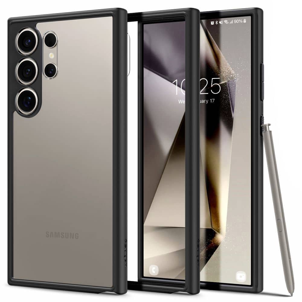 Φωτογραφία προϊόντος: Spigen Ultra Hybrid Back Cover Πλαστικό/Σιλικόνης Matte Black – Galaxy S24 Ultra (150550)