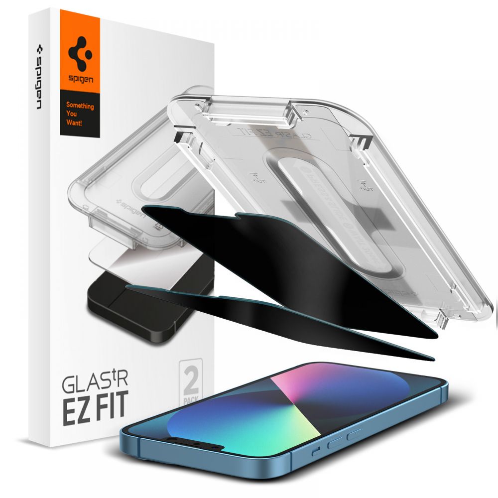 Φωτογραφία προϊόντος: Spigen EZ Fit GLAS.tR Slim Privacy Tempered Glass 2τμχ για iPhone 13 Pro Max (MPN: 150601, GTIN: 8809811851151)