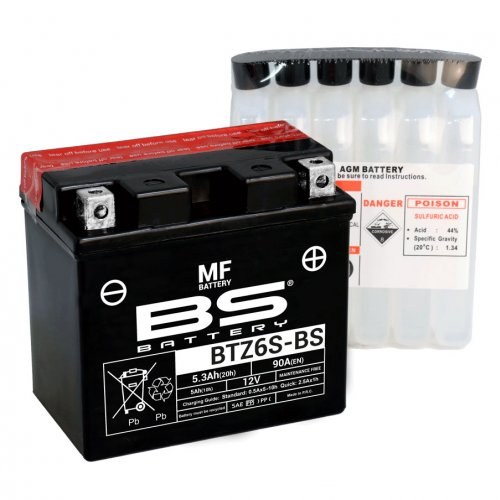 Φωτογραφία προϊόντος: BS BATTERY ΜΠΑΤΑΡΙΑ MF BTZ6S-BS | BS-BATTERY