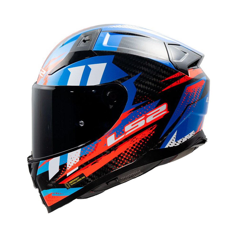 Φωτογραφία προϊόντος: Κράνος Full Face LS2 Vector II Carbon FF811 Tantic Blue/Red/White ECE 22.06