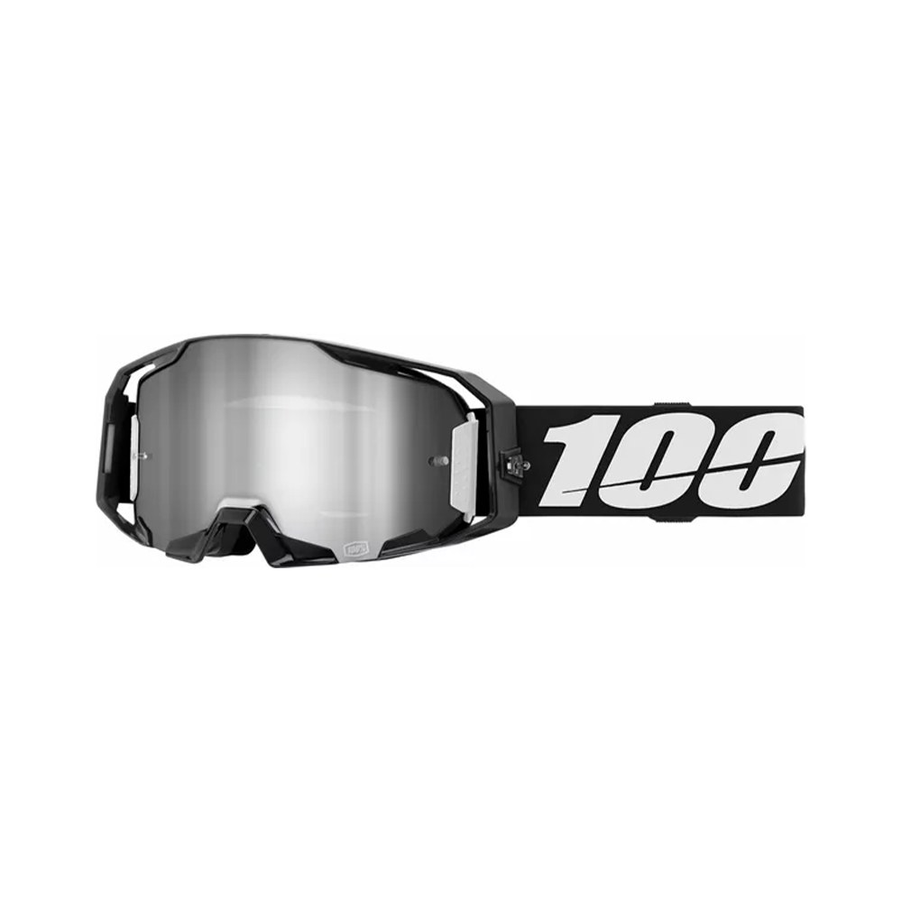 Φωτογραφία προϊόντος: Μάσκα MX 100% Armatic Black με φακό Silver Mirror