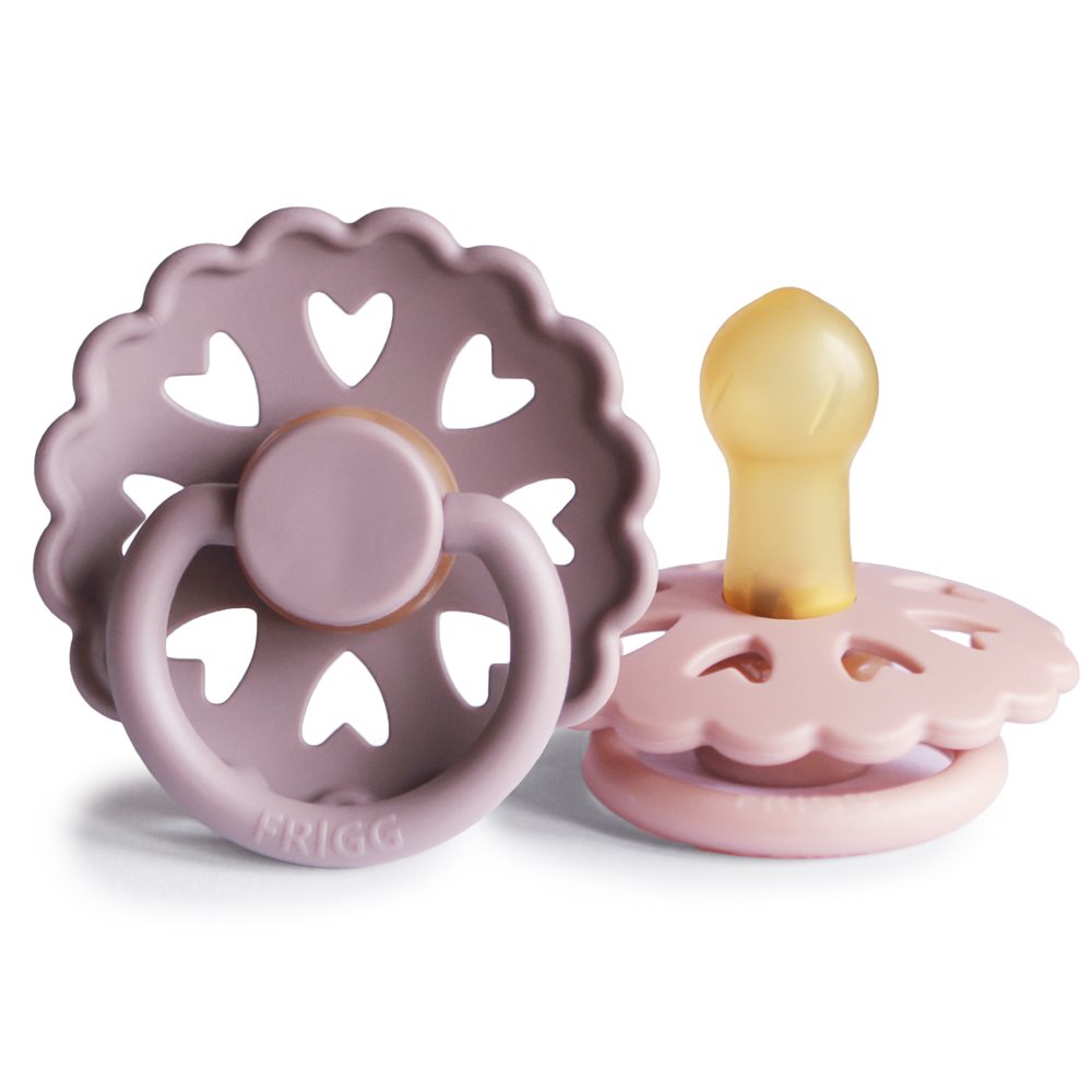 Φωτογραφία προϊόντος: Σετ 2 Πιπίλες Latex FRIGG Fairytale Twilight Mauve/Primrose 0-6 Μηνών
